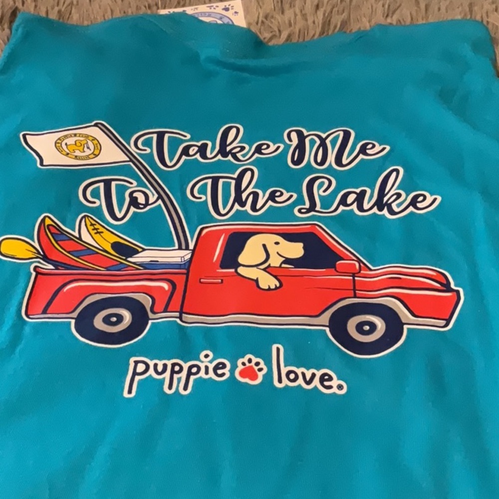 Puppy Love short sleeve T-shirt with dog